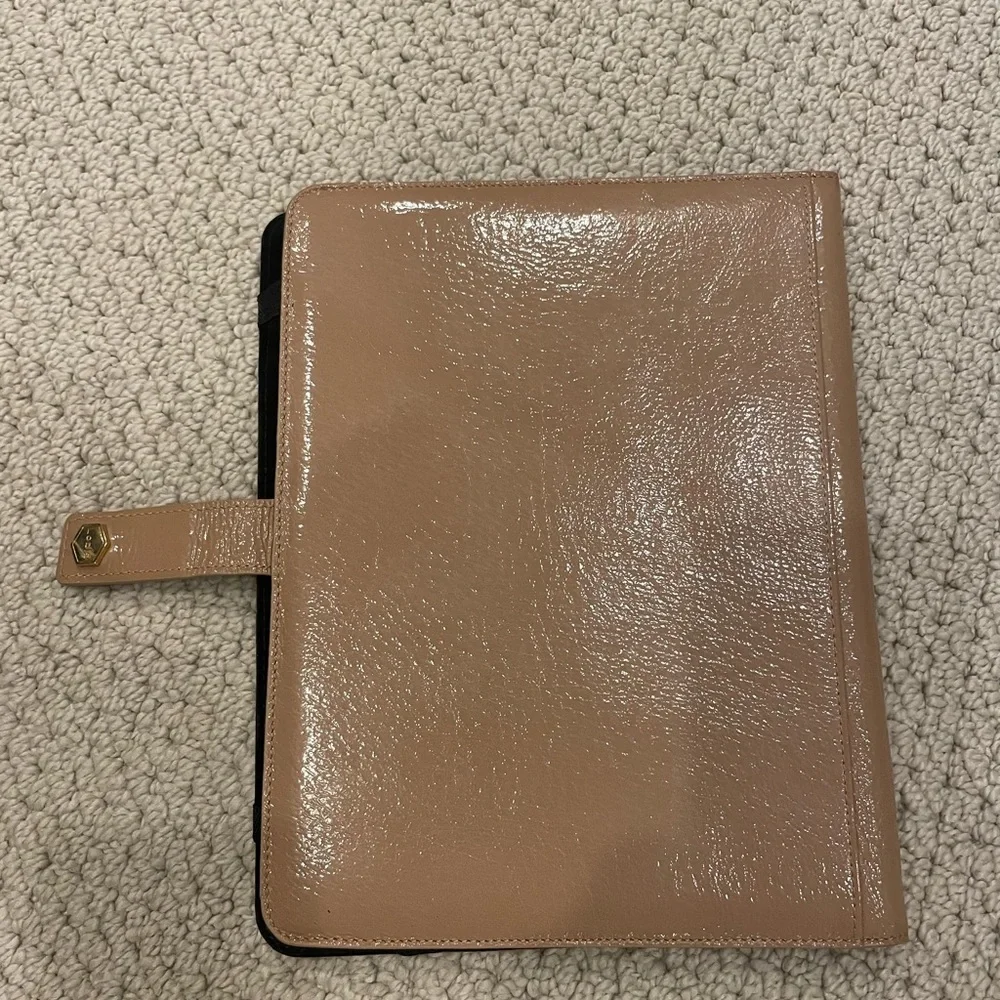 NWT beige patent leather iPad cover